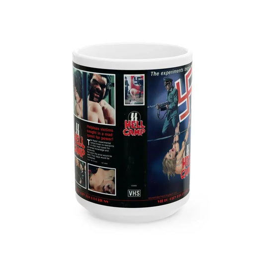 SS HELL CAMP (VHS COVER) - White Coffee Mug 15oz - Go Mug Yourself