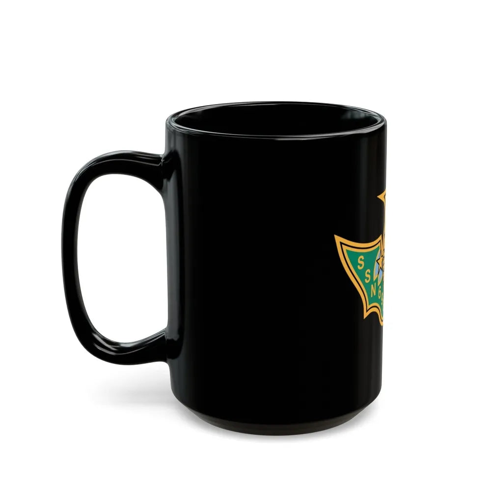 SSN 698 USS Bremerton Patriae Defensor AD Hoc Adsum (U.S. Navy) Black Coffee Mug-Go Mug Yourself