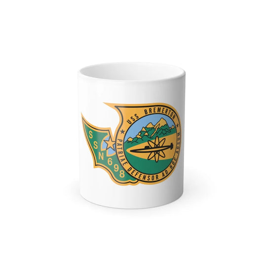 SSN 698 USS Bremerton Patriae Defensor AD Hoc Adsum (U.S. Navy) Color Changing Mug 11oz-11oz-Go Mug Yourself