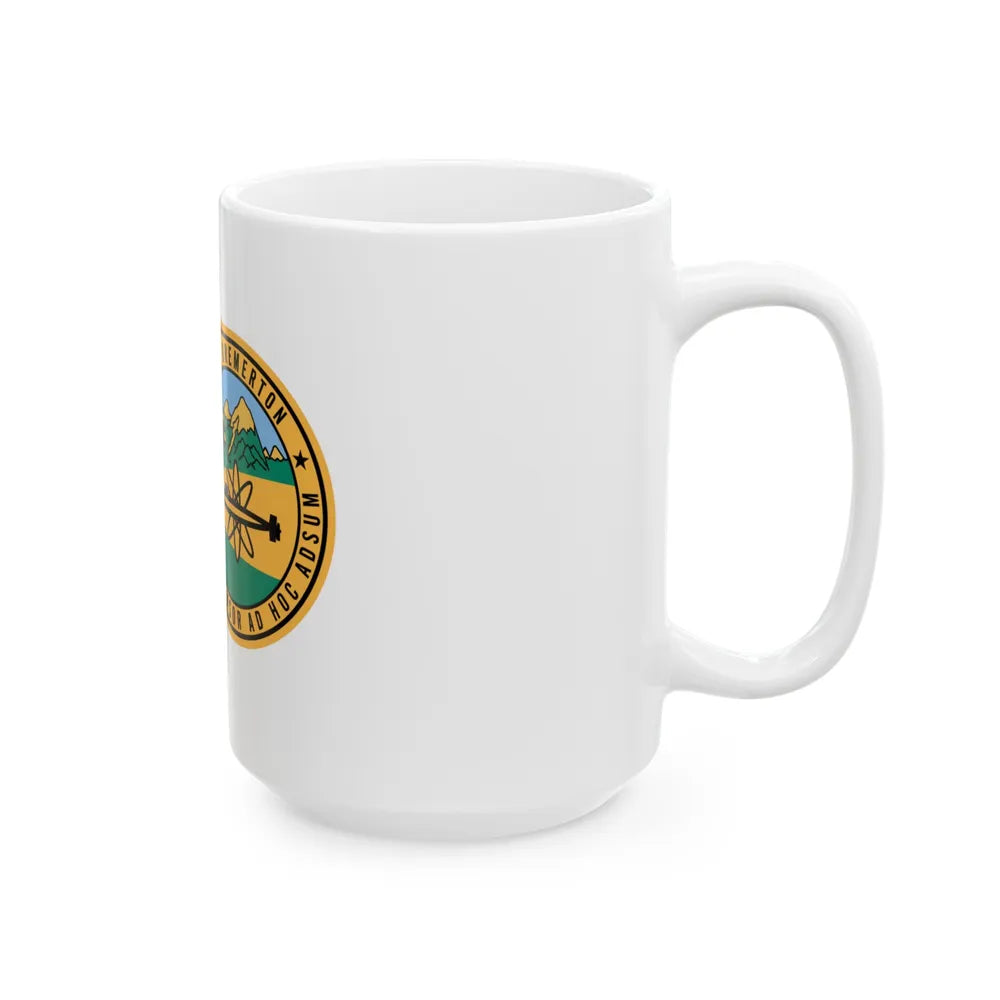 SSN 698 USS Bremerton Patriae Defensor AD Hoc Adsum (U.S. Navy) White Coffee Mug-Go Mug Yourself