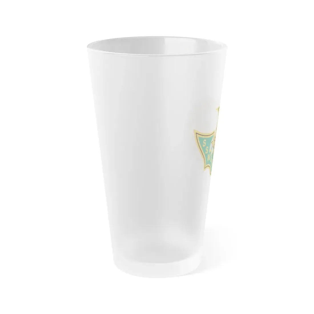 SSN 698 USS Bremerton Patriae Defensor AD Hoc Adsum (U.S. Navy) Frosted Pint Glass 16oz - Go Mug Yourself