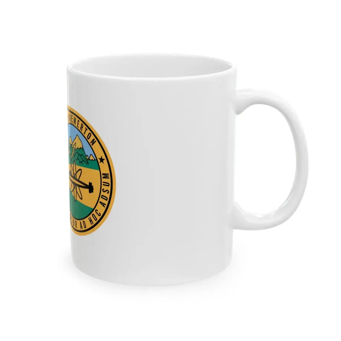 SSN 698 USS Bremerton Patriae Defensor AD Hoc Adsum (U.S. Navy) White Coffee Mug - Go Mug Yourself