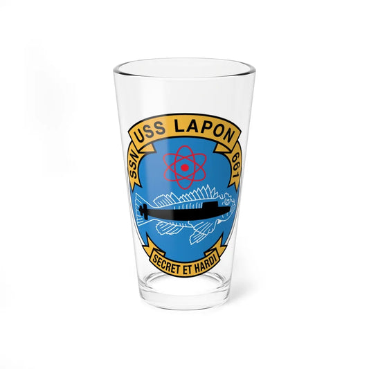 SSN USS Lapon 661 Secret ET Hardi (U.S. Navy) Pint Glass 16oz-16oz-Go Mug Yourself