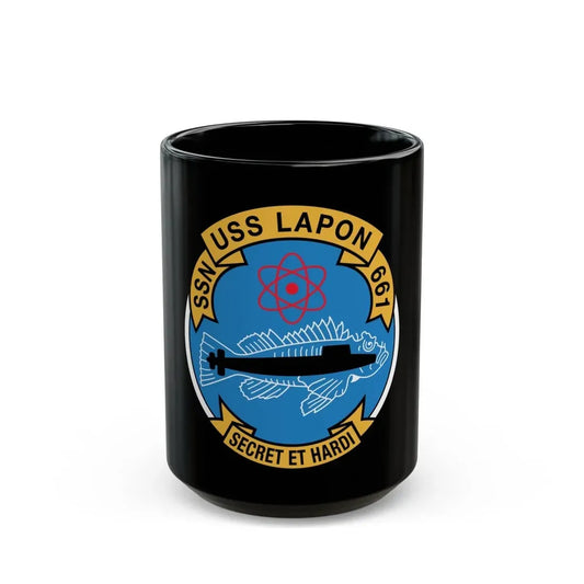 SSN USS Lapon 661 Secret ET Hardi (U.S. Navy) Black Coffee Mug 15oz - Go Mug Yourself