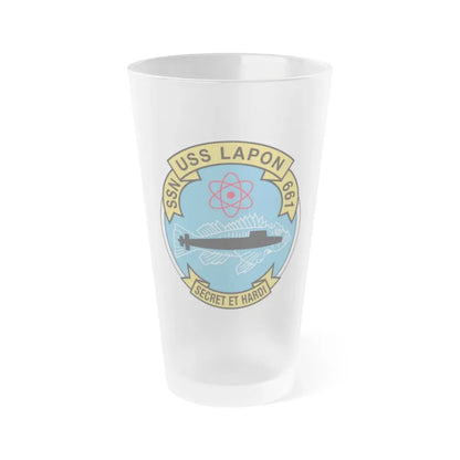 SSN USS Lapon 661 Secret ET Hardi (U.S. Navy) Frosted Pint Glass 16oz Default Title - Go Mug Yourself
