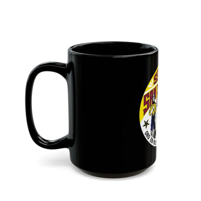 SSN711 San Francisco Oro En Paz Fierro En Guerra (U.S. Navy) Black Coffee Mug-Go Mug Yourself