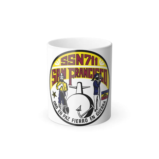 SSN711 San Francisco Oro En Paz Fierro En Guerra (U.S. Navy) Color Changing Mug 11oz-11oz-Go Mug Yourself