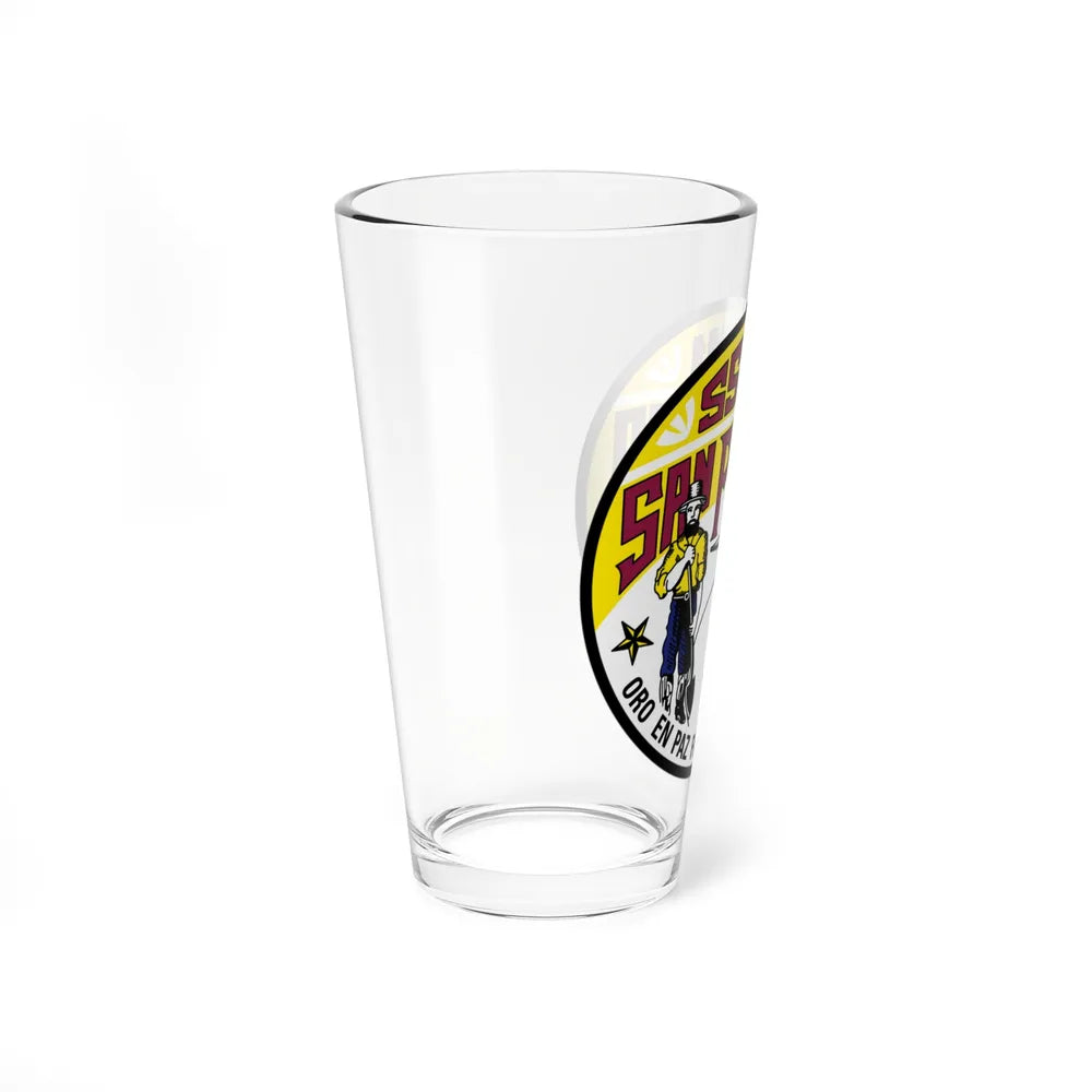 SSN711 San Francisco Oro En Paz Fierro En Guerra (U.S. Navy) Pint Glass 16oz-Go Mug Yourself