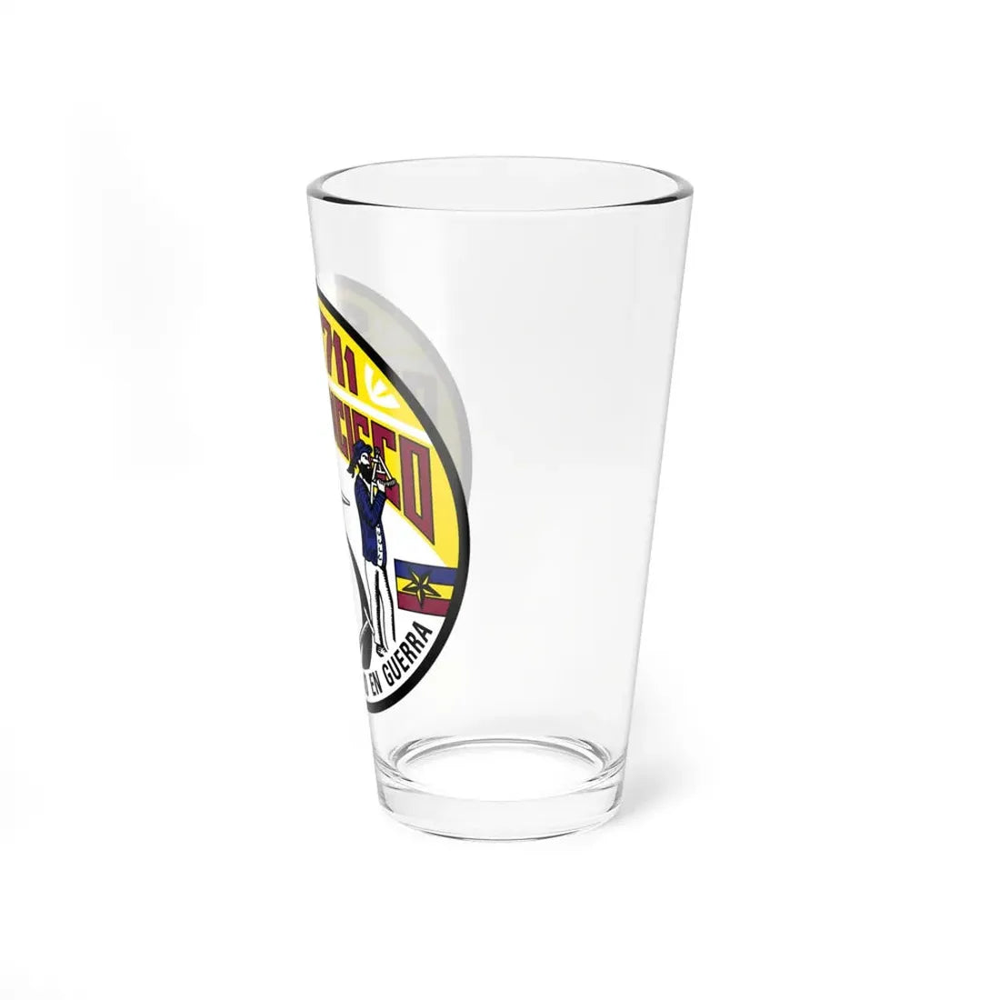 SSN711 San Francisco Oro En Paz Fierro En Guerra (U.S. Navy) Pint Glass 16oz - Go Mug Yourself