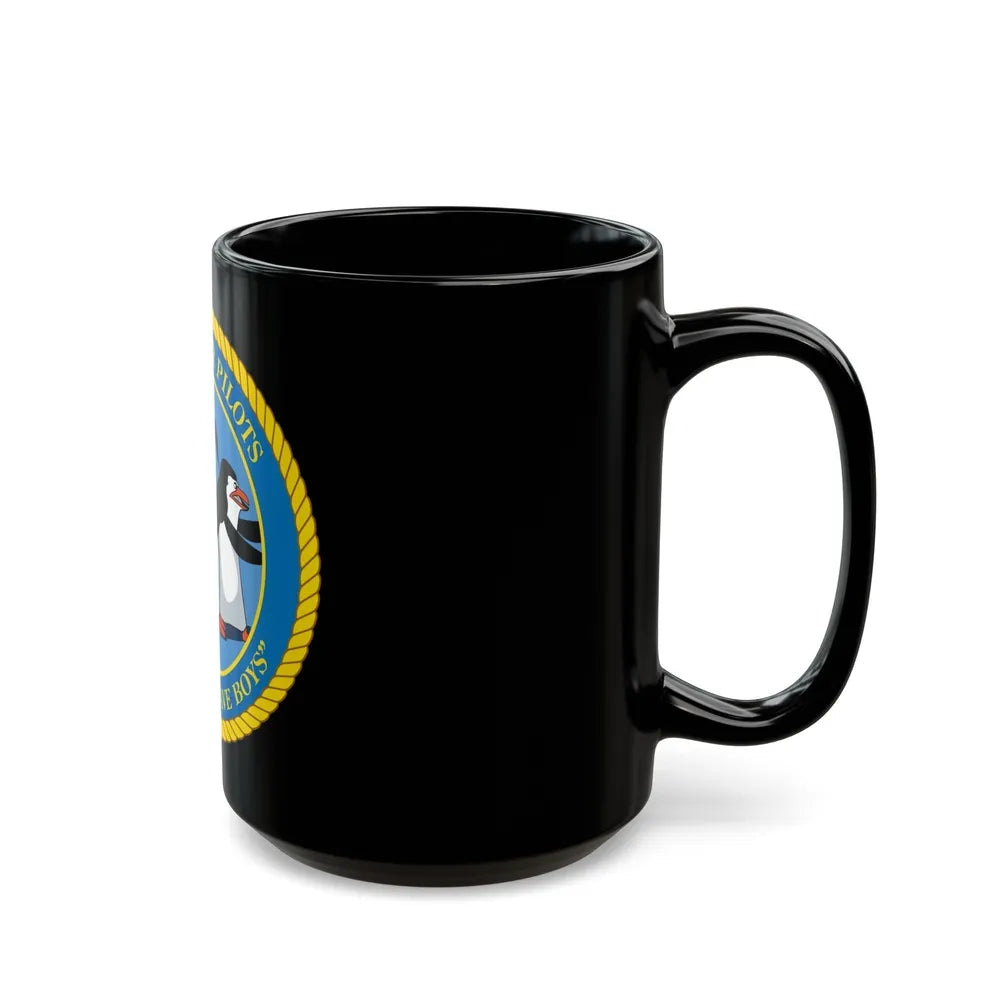 SSO Harbor Pilots Smile and Wave Boys (U.S. Navy) Black Coffee Mug-Go Mug Yourself