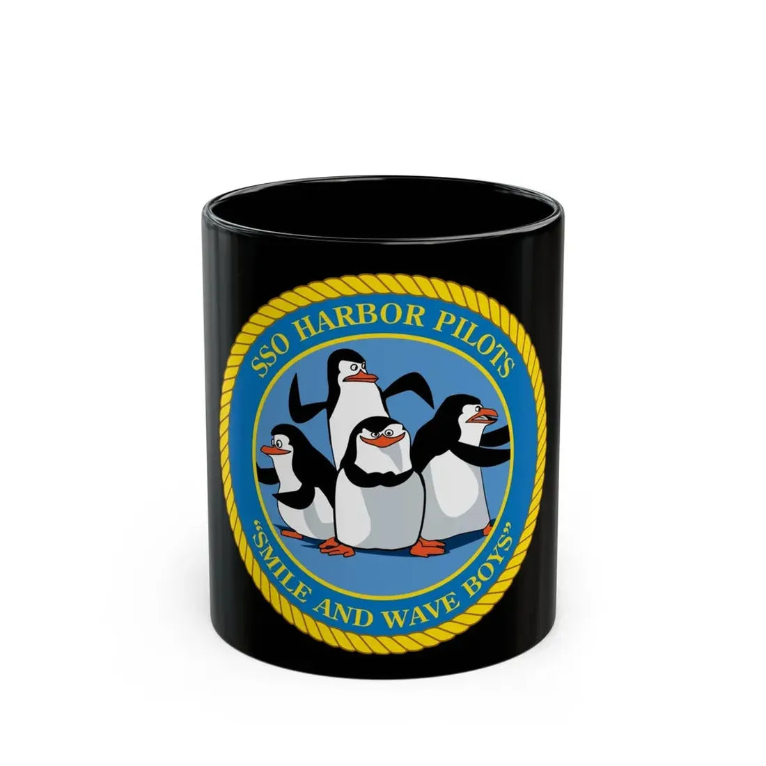 SSO Harbor Pilots Smile and Wave Boys (U.S. Navy) Black Coffee Mug - Go Mug Yourself