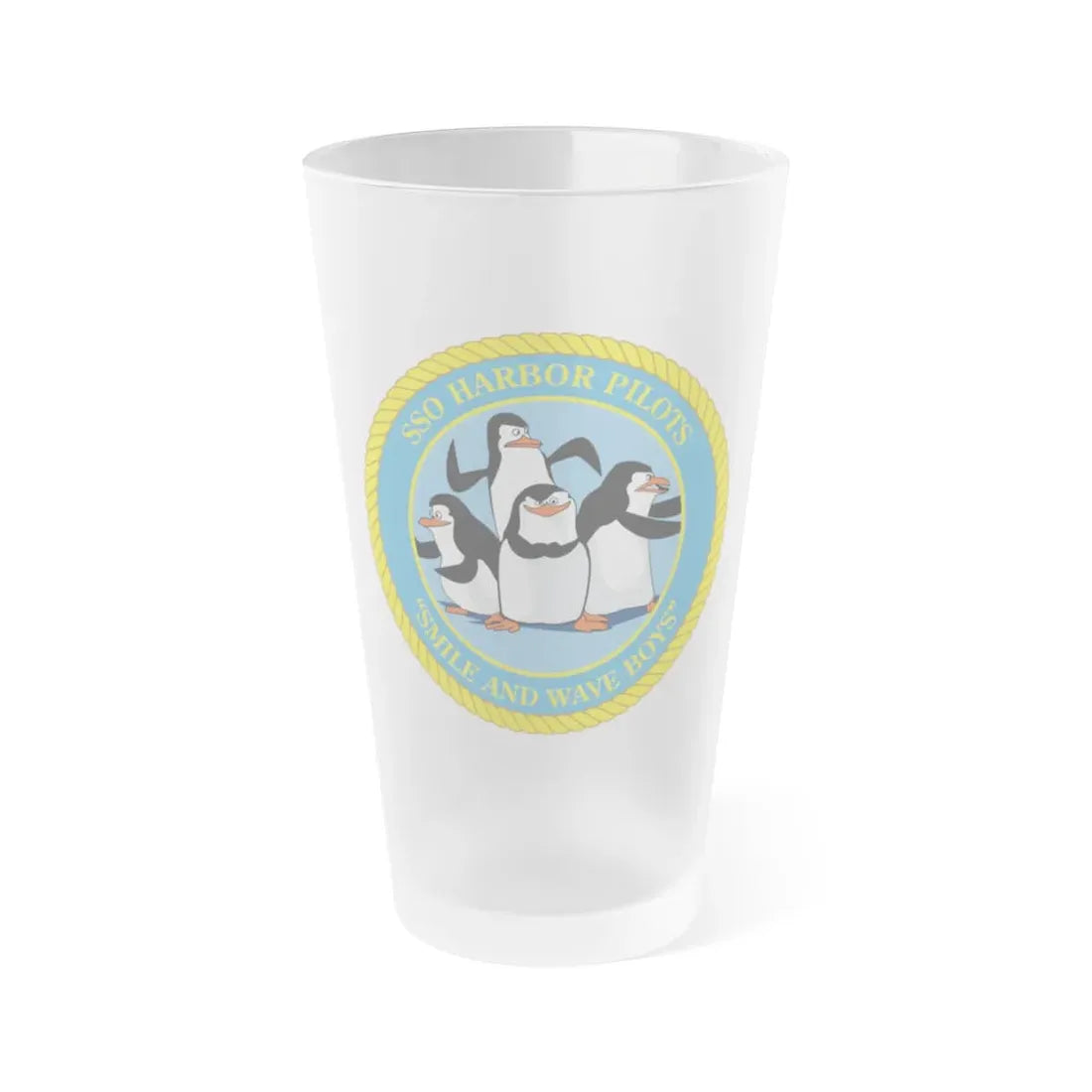 SSO Harbor Pilots Smile and Wave Boys (U.S. Navy) Frosted Pint Glass 16oz Default Title - Go Mug Yourself