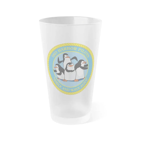 SSO Harbor Pilots Smile and Wave Boys (U.S. Navy) Frosted Pint Glass 16oz Default Title - Go Mug Yourself