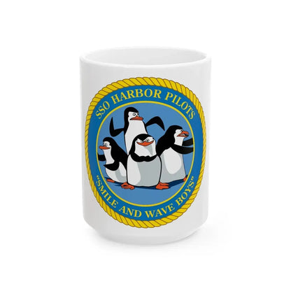 SSO Harbor Pilots Smile and Wave Boys (U.S. Navy) White Coffee Mug 15oz - Go Mug Yourself