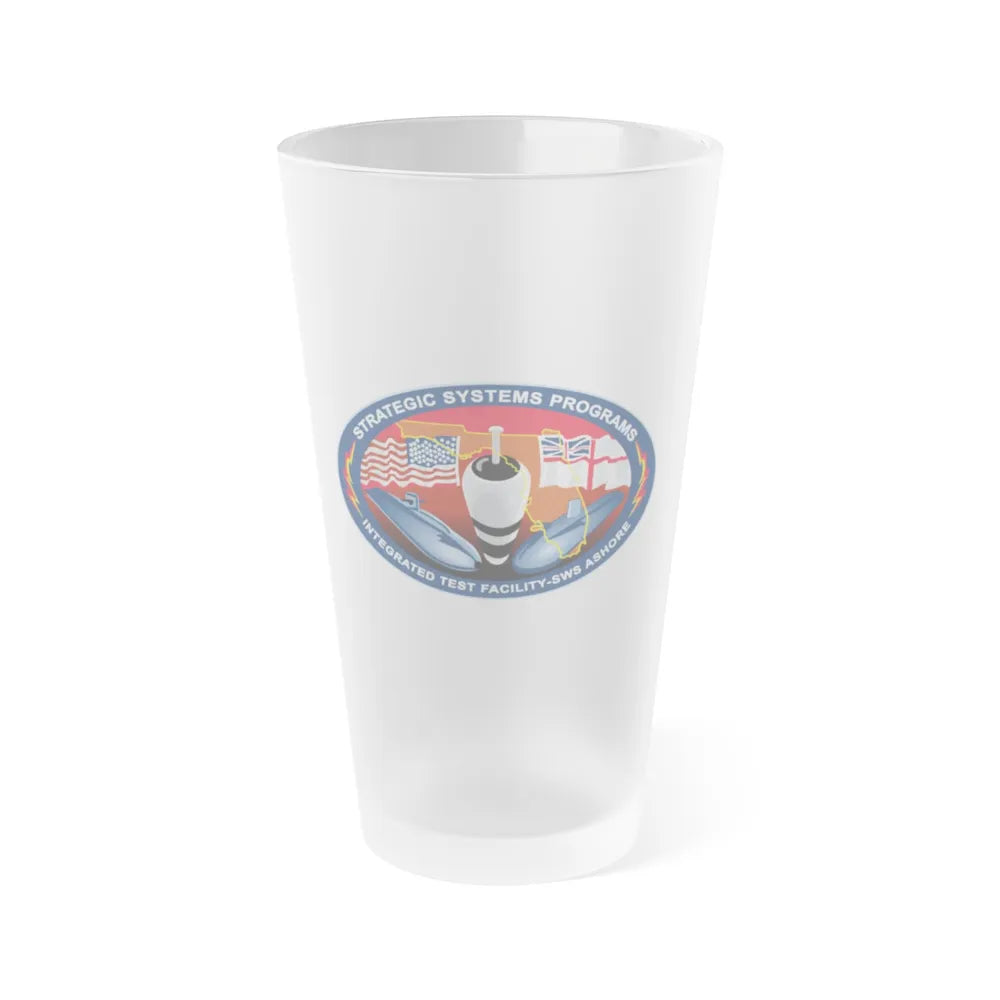 SSP ITFAC SWS Ashore (U.S. Navy) Frosted Pint Glass 16oz-Go Mug Yourself