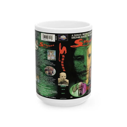 SSSSSSS (VHS COVER) - White Coffee Mug 15oz - Go Mug Yourself