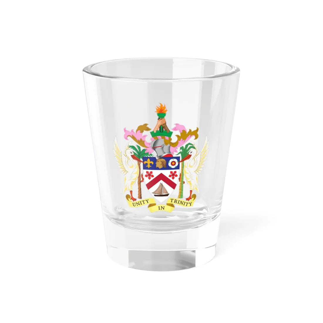 St Christopher-Nevis-Anguilla Coat of Arms (Saint Kitts and Nevis) (Coat of Arms) Shot Glass 1.5oz 1.5oz - Go Mug Yourself
