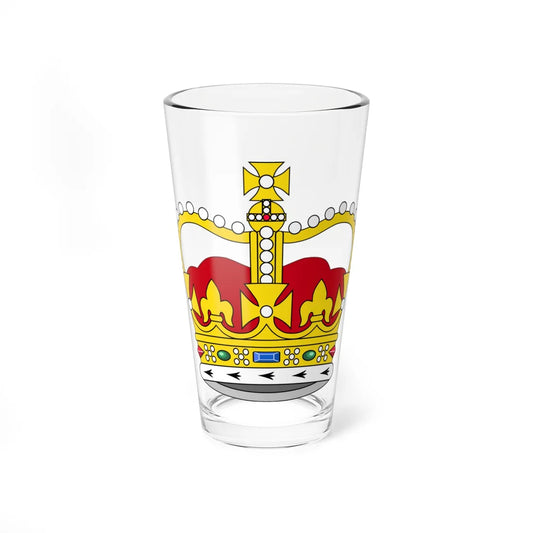 St Edwards Crown plain 3D (United Kingdom) (Coat of Arms) Pint Glass 16oz 16oz - Go Mug Yourself