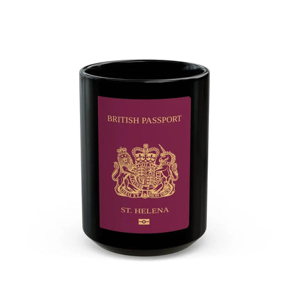 St. Helena Passport - Black Coffee Mug 15oz - Go Mug Yourself