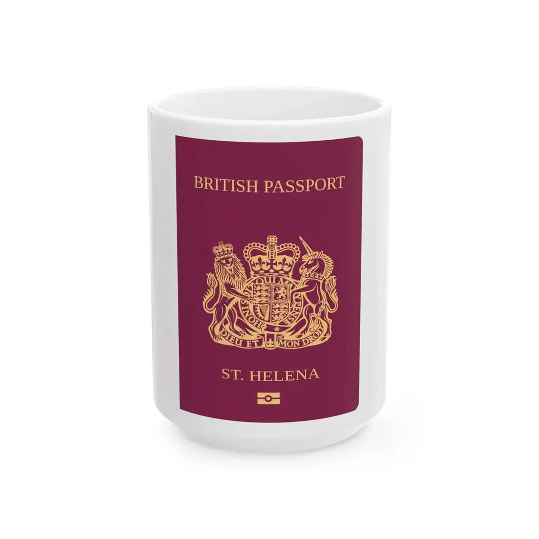 St. Helena Passport - White Coffee Mug 15oz - Go Mug Yourself