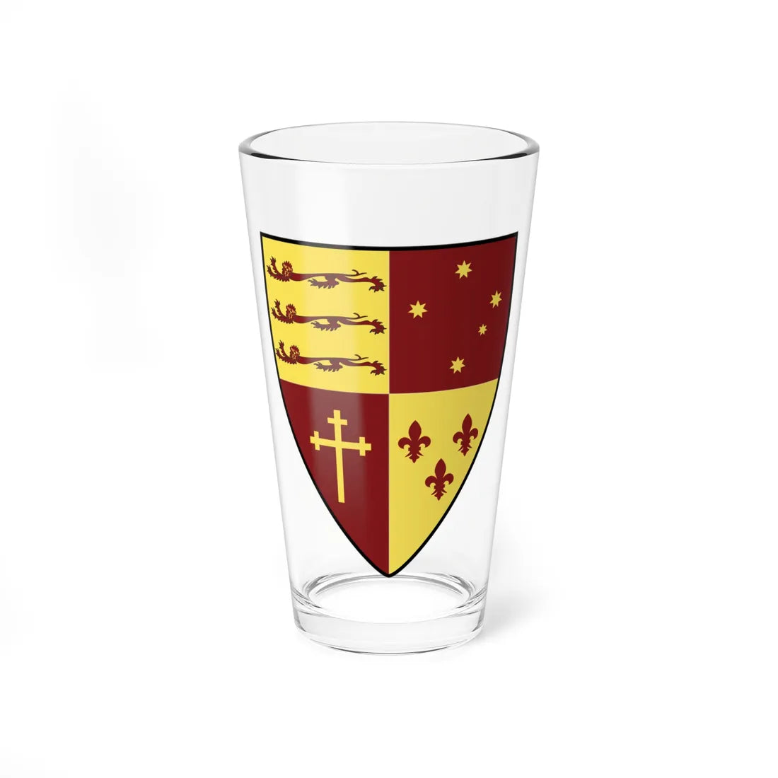 St Johns College University of Queensland Shield (Australia) (Coat of Arms) Pint Glass 16oz 16oz - Go Mug Yourself