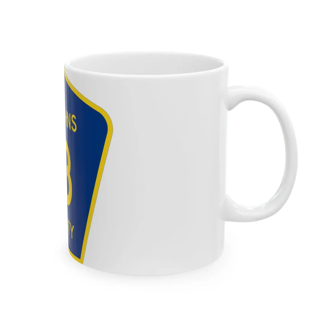 St. Johns County 13 (Florida) (Road Sign) White Coffee Mug - Go Mug Yourself