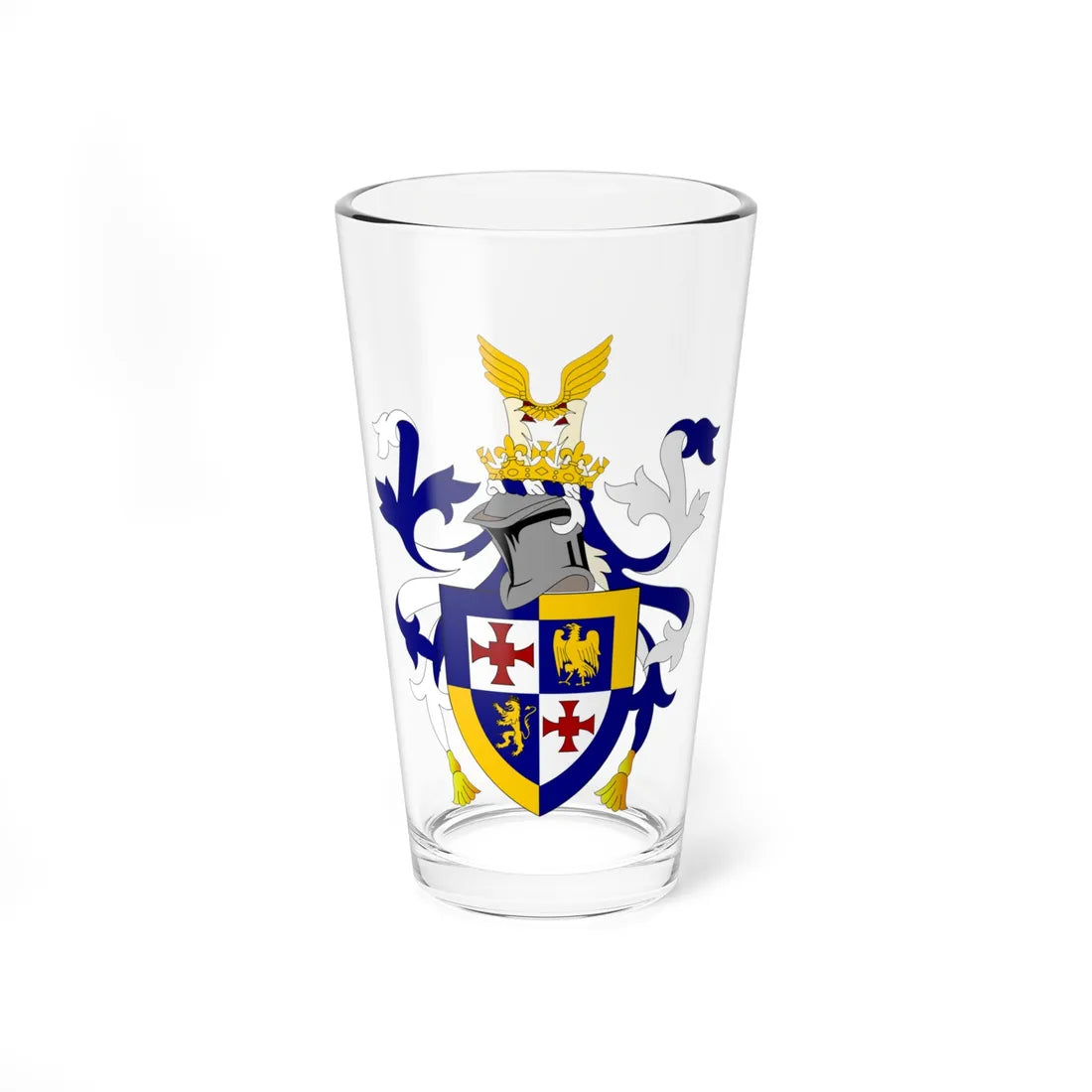 St Johns Durham (England) (Coat of Arms) Pint Glass 16oz 16oz - Go Mug Yourself