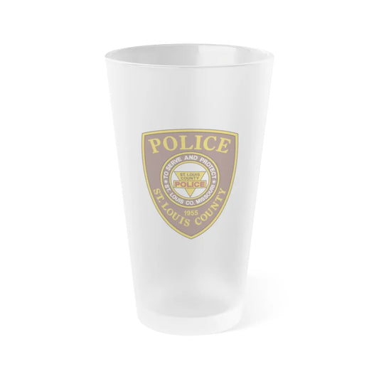 St Louis County Police - Frosted Pint Glass 16oz-16oz-Frosted-Go Mug Yourself