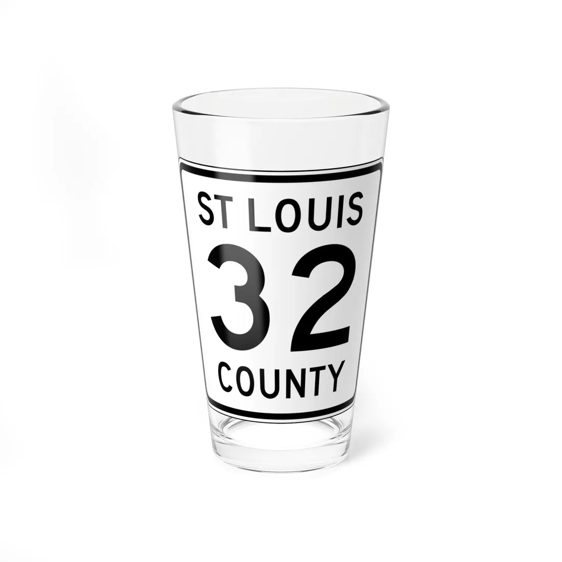 St Louis County Route 32 MN (Minnesota) (Road Sign) Pint Glass 16oz 16oz - Go Mug Yourself
