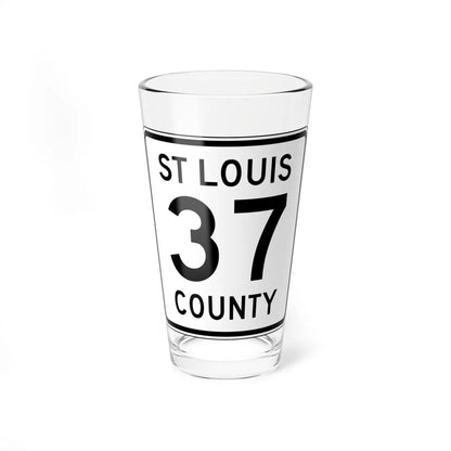 St Louis County Route 37 MN (Minnesota) (Road Sign) Pint Glass 16oz 16oz - Go Mug Yourself