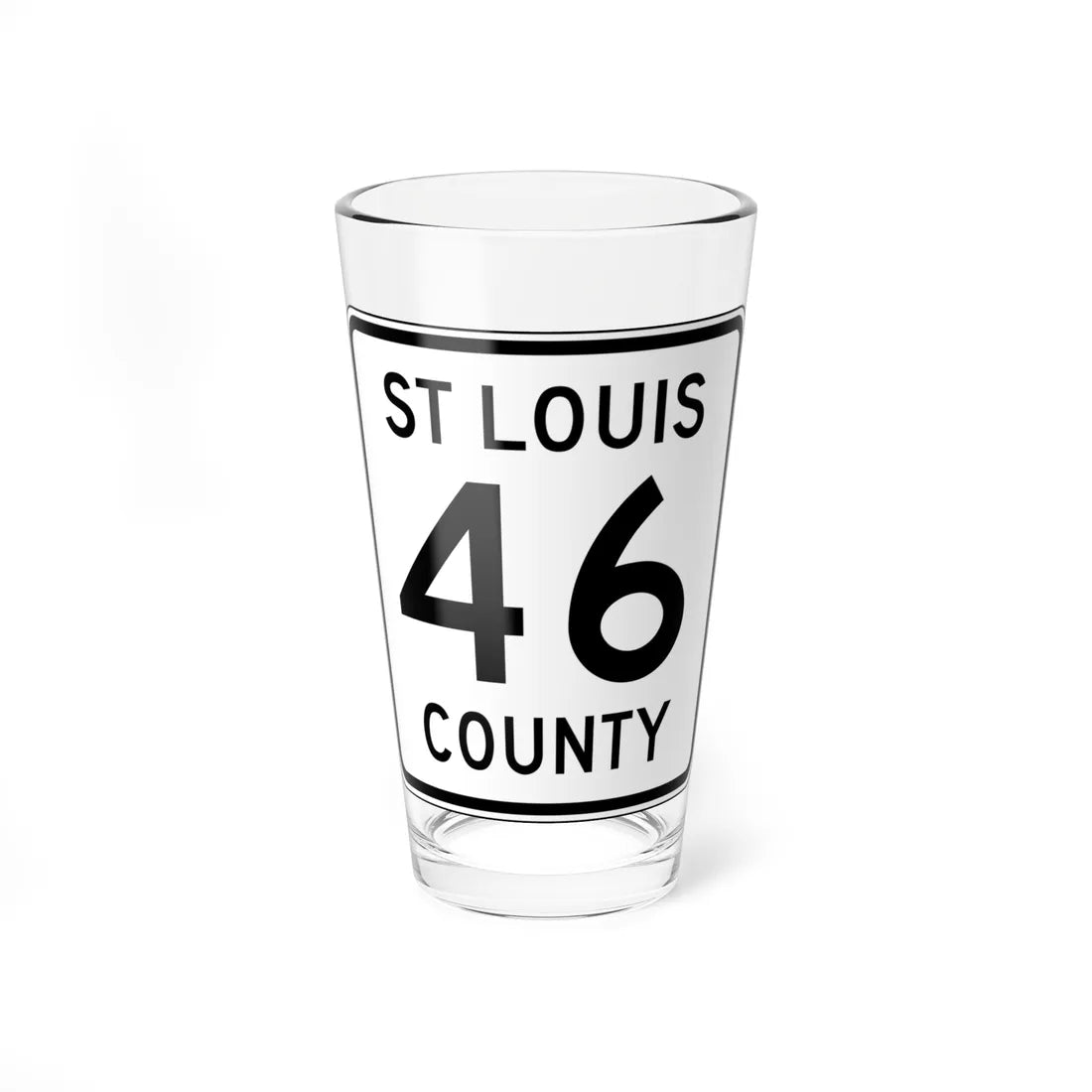St Louis County Route 46 MN (Minnesota) (Road Sign) Pint Glass 16oz 16oz - Go Mug Yourself