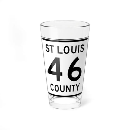 St Louis County Route 46 MN (Minnesota) (Road Sign) Pint Glass 16oz 16oz - Go Mug Yourself