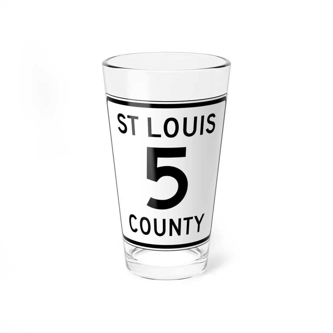 St Louis County Route 5 MN (Minnesota) (Road Sign) Pint Glass 16oz 16oz - Go Mug Yourself
