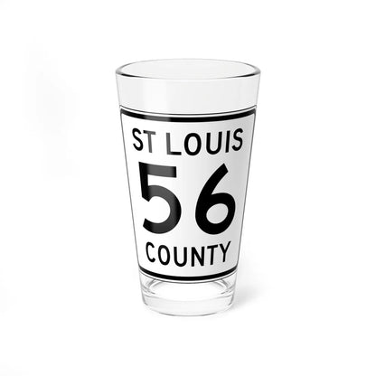 St Louis County Route 56 MN (Minnesota) (Road Sign) Pint Glass 16oz 16oz - Go Mug Yourself