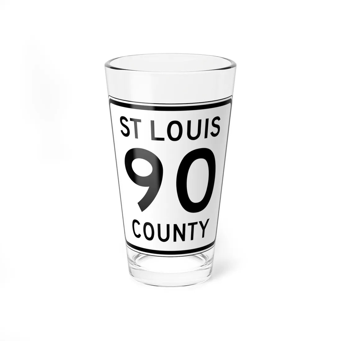 St Louis County Route 90 MN (Minnesota) (Road Sign) Pint Glass 16oz 16oz - Go Mug Yourself