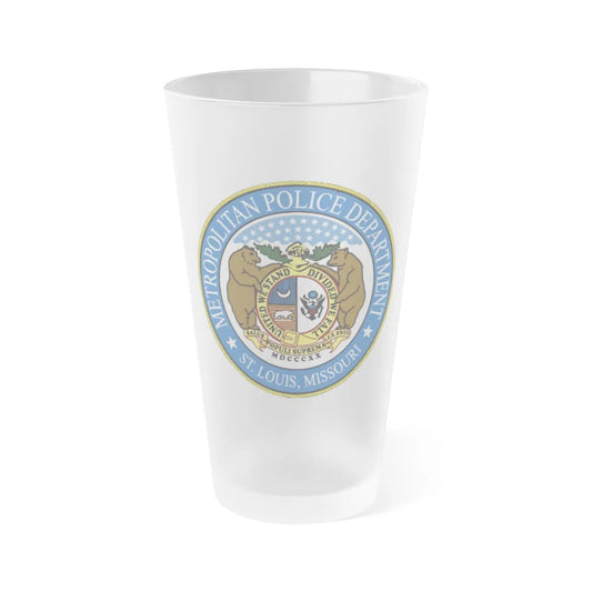 St Louis Metropolitan Police Department - Frosted Pint Glass 16oz-16oz-Frosted-Go Mug Yourself