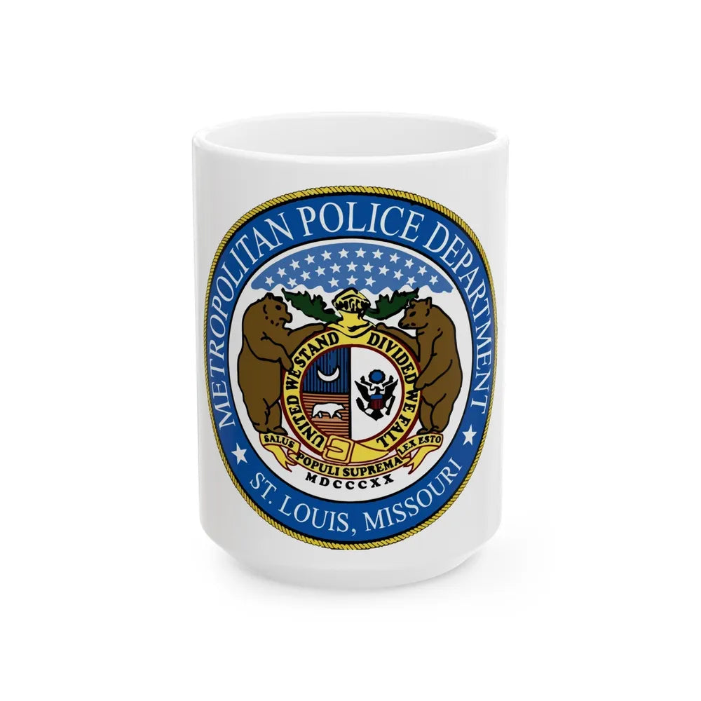 St Louis Metropolitan Police Department - White Coffee Mug-15oz-Go Mug Yourself