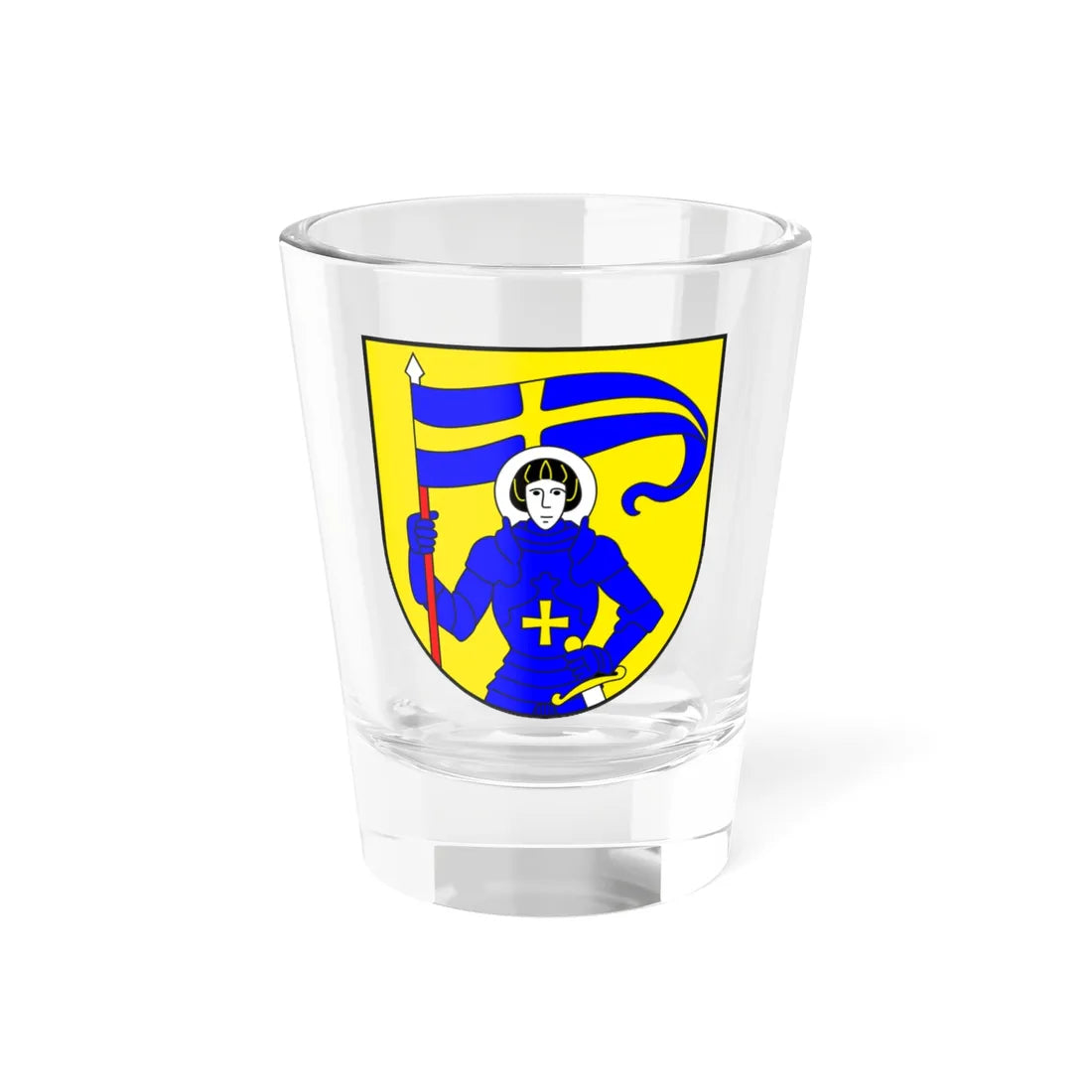 St Moritz wappen (Switzerland) (Coat of Arms) Shot Glass 1.5oz 1.5oz - Go Mug Yourself