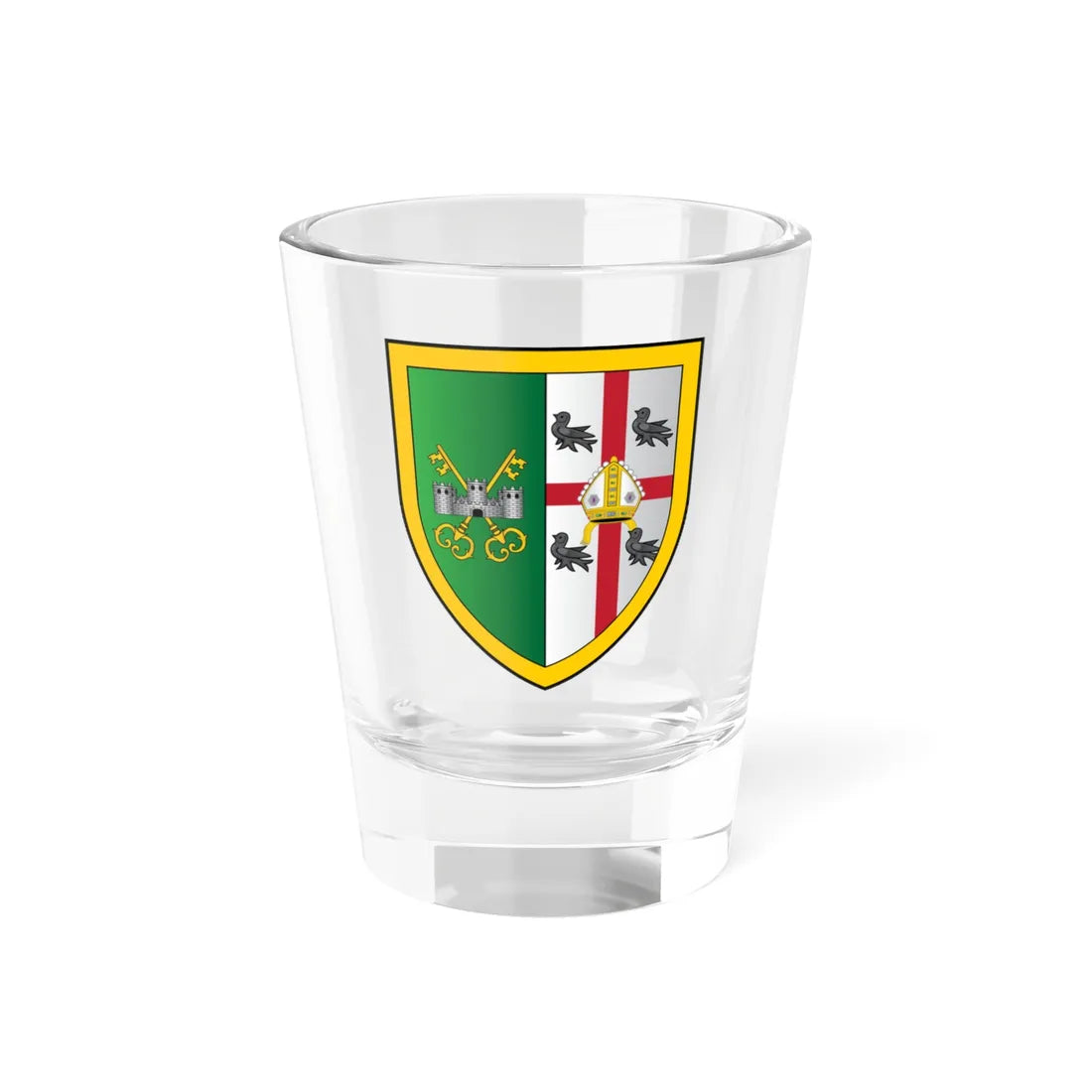 St-Peters College Oxford Coat Of Arms (England) (Coat of Arms) Shot Glass 1.5oz 1.5oz - Go Mug Yourself