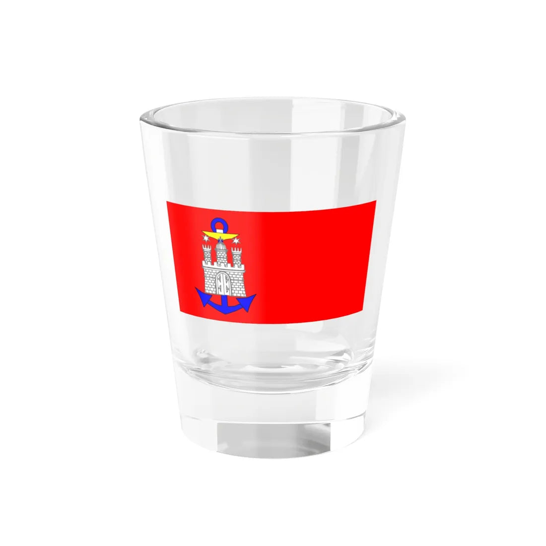Staatsflagge Hamburg Deutsches Kaiserreich (Germany) Shot Glass 1.5oz 1.5oz - Go Mug Yourself