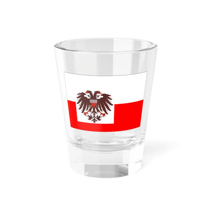Staatsflagge Lübeck Deutsches Kaiserreich (Germany) Shot Glass 1.5oz 1.5oz - Go Mug Yourself