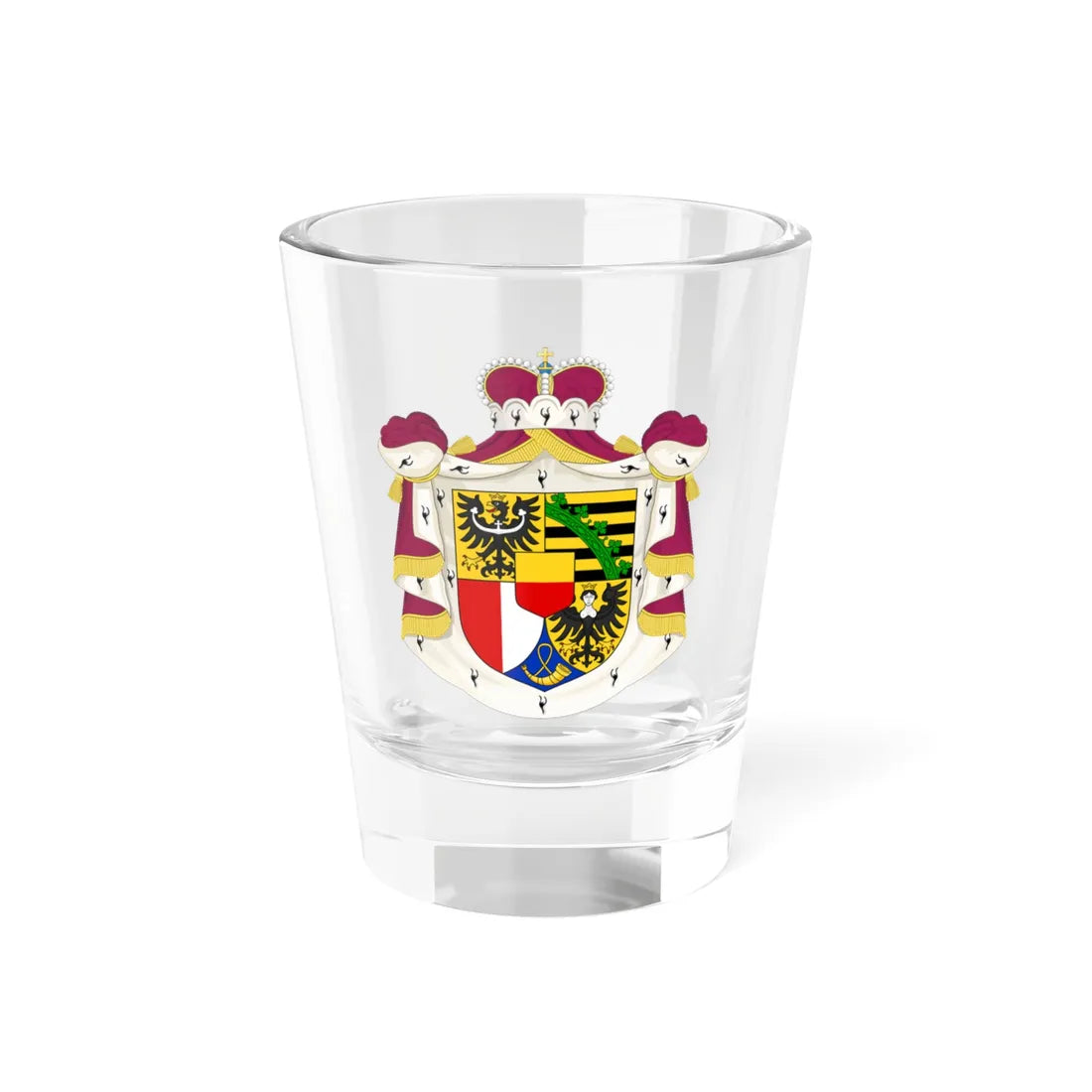 Staatswappen-Liechtensteins (Liechtenstein) (Coat of Arms) Shot Glass 1.5oz 1.5oz - Go Mug Yourself