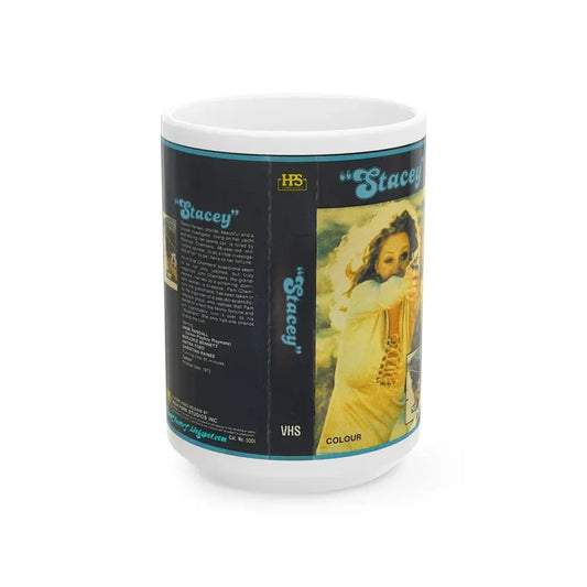 STACEY (VHS COVER) - White Coffee Mug 15oz - Go Mug Yourself