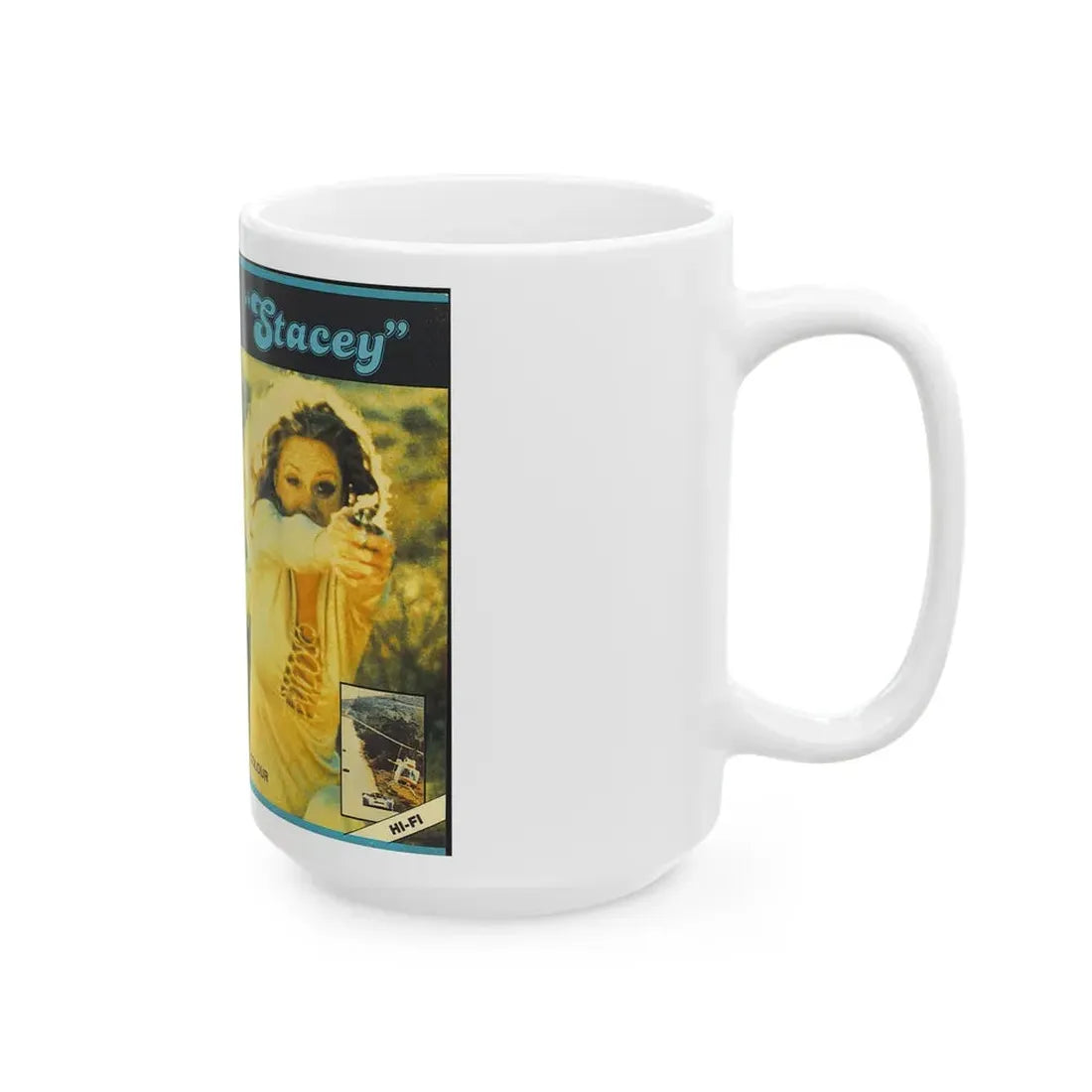 STACEY (VHS COVER) - White Coffee Mug - Go Mug Yourself