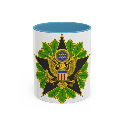 Staff Identification Badge (U.S. Army) Accent Coffee Mug 11oz Light Blue - Go Mug Yourself