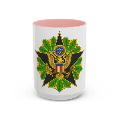 Staff Identification Badge (U.S. Army) Accent Coffee Mug 15oz Pink - Go Mug Yourself