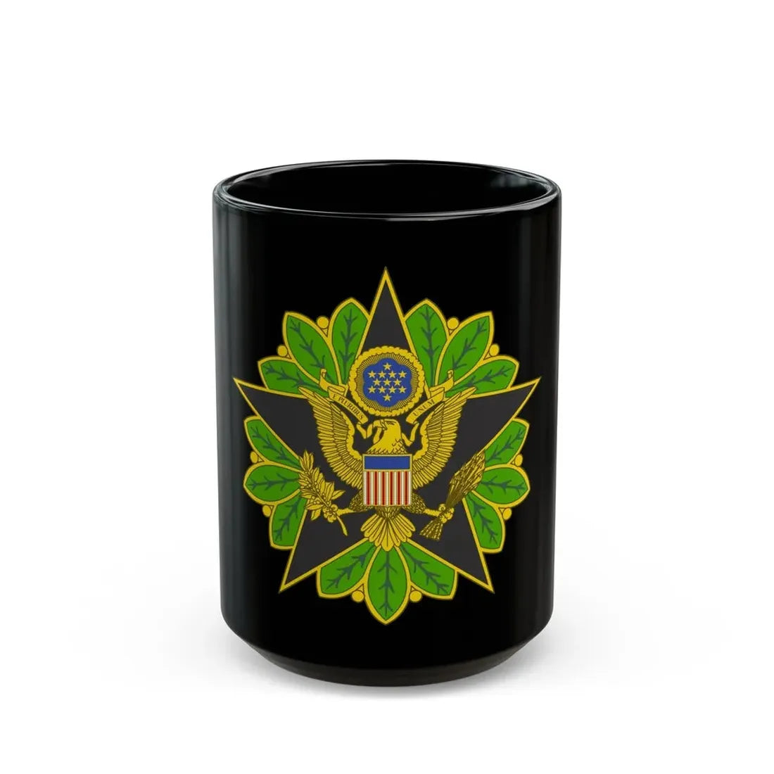 Staff Identification Badge (U.S. Army) Black Coffee Mug 15oz - Go Mug Yourself