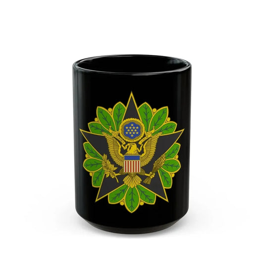 Staff Identification Badge (U.S. Army) Black Coffee Mug 15oz - Go Mug Yourself