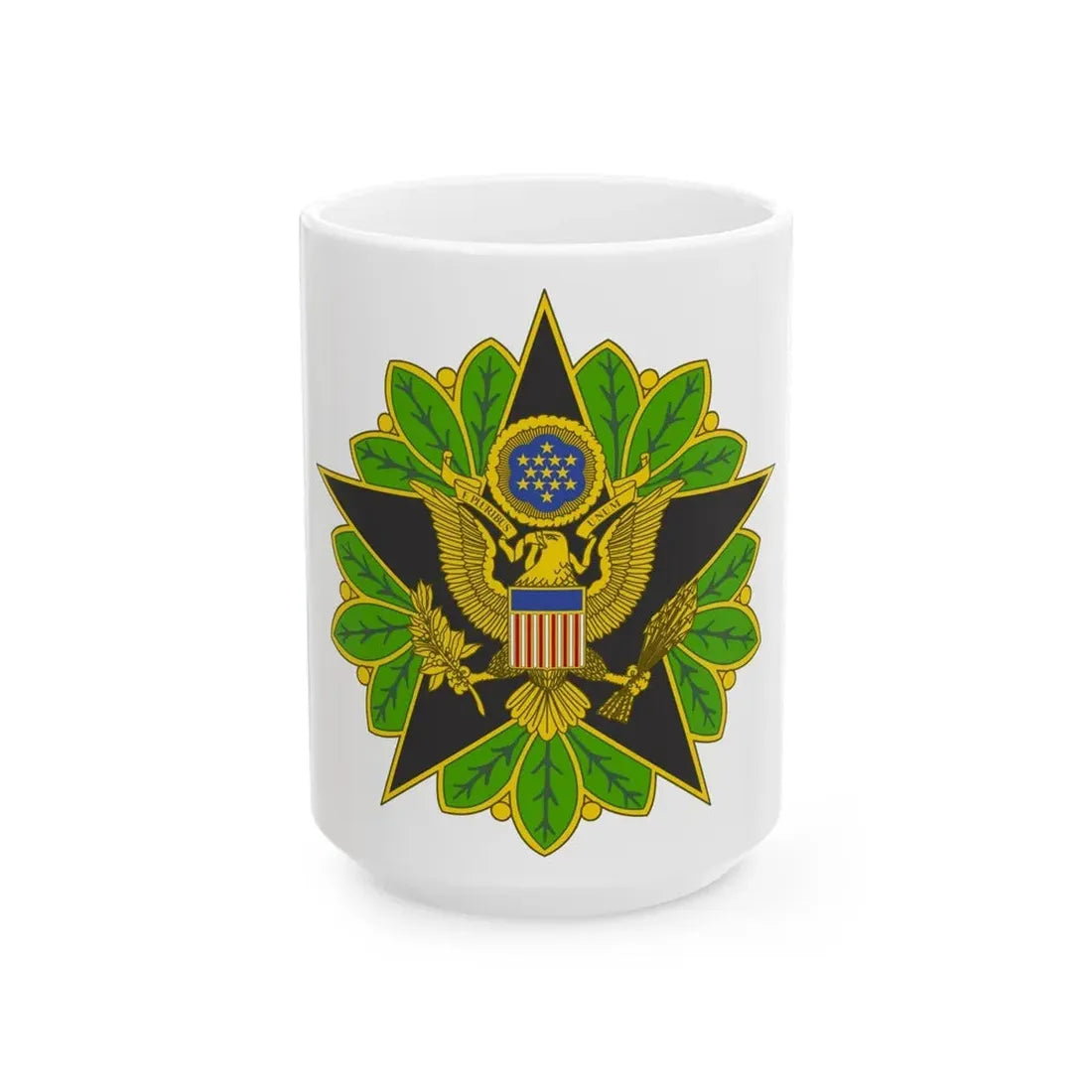 Staff Identification Badge (U.S. Army) White Coffee Mug 15oz - Go Mug Yourself
