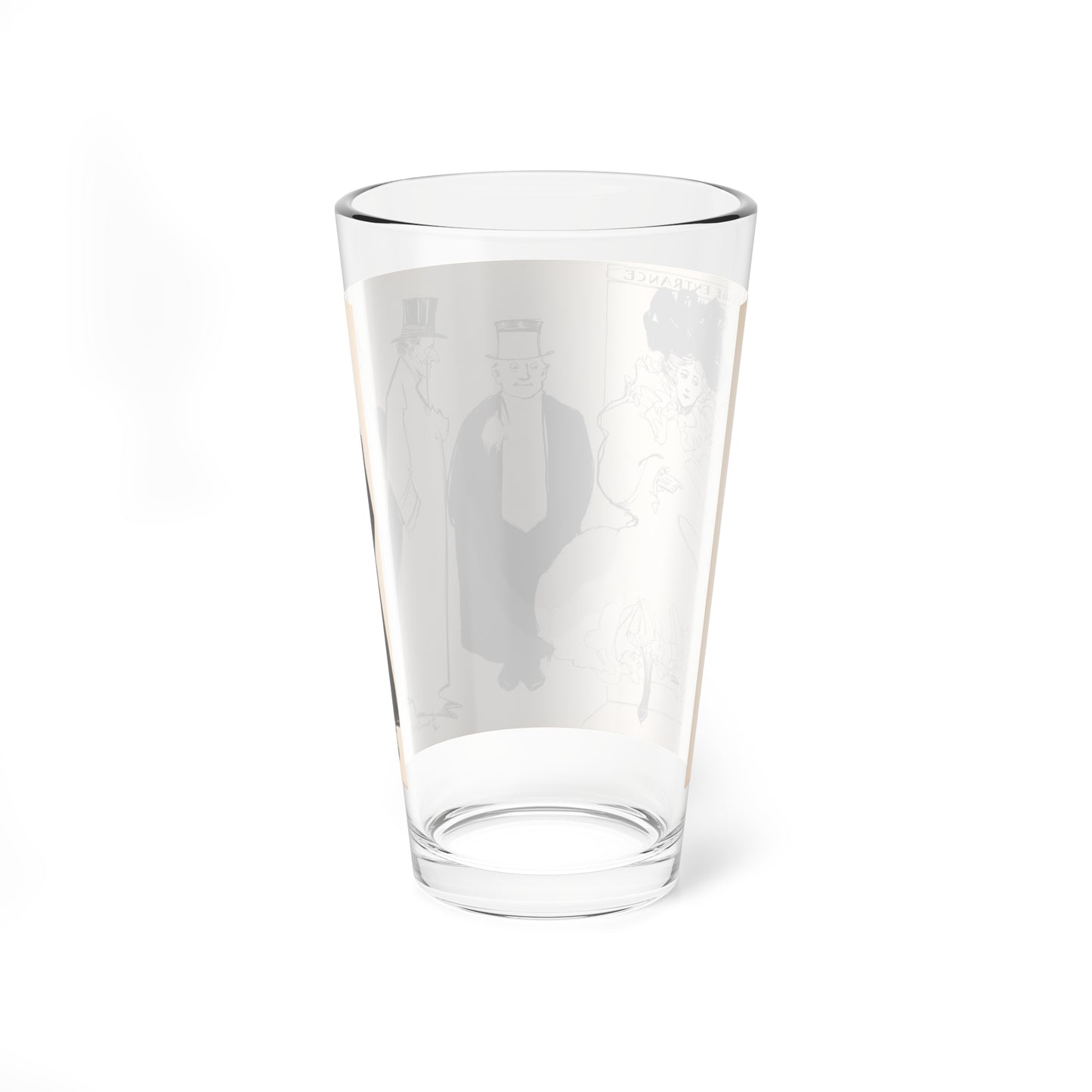 Stage Entrance (1907) (Magazine Illustration) Pint Glass 16oz-Go Mug Yourself